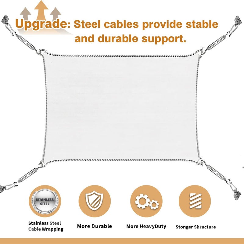 Coumavin Reinforced Corners & Edges 12' x 12' x 12' Triangle Sun Shade Sail Commercial Grade Curved Edge UV Block Canopy for Outdoor, Patio, Backyard, Garden, Pool, Deck, Heavy-Duty Design, Sand - Image 2